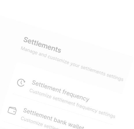 Settlements and customization settings